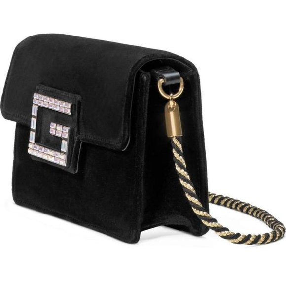 Gucci Mini Broadway Velvet Crystal Crossbody Bag NEW W DUST BAG VERY RARE BAG! - Picture 2 of 9